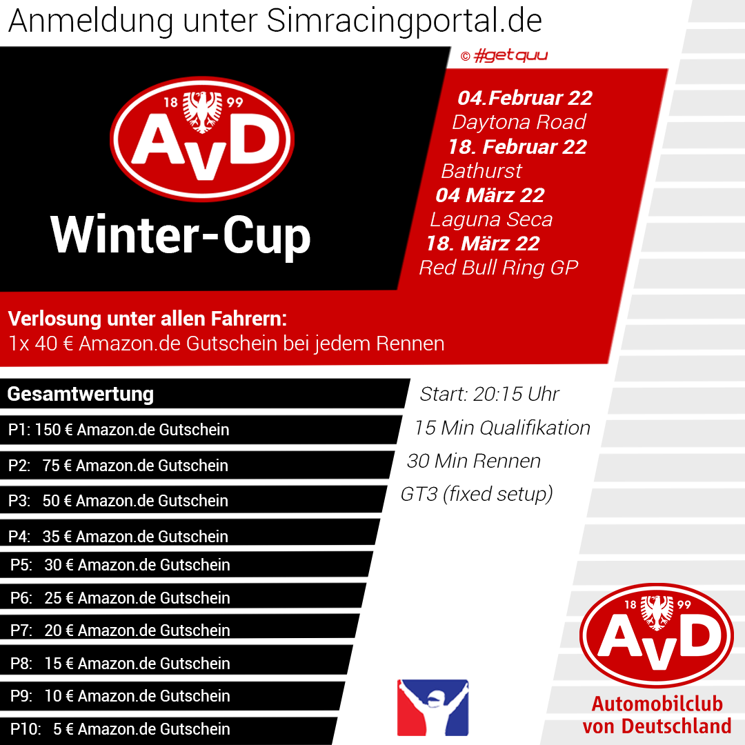 AvD Winter Cup S2 Rennen 1